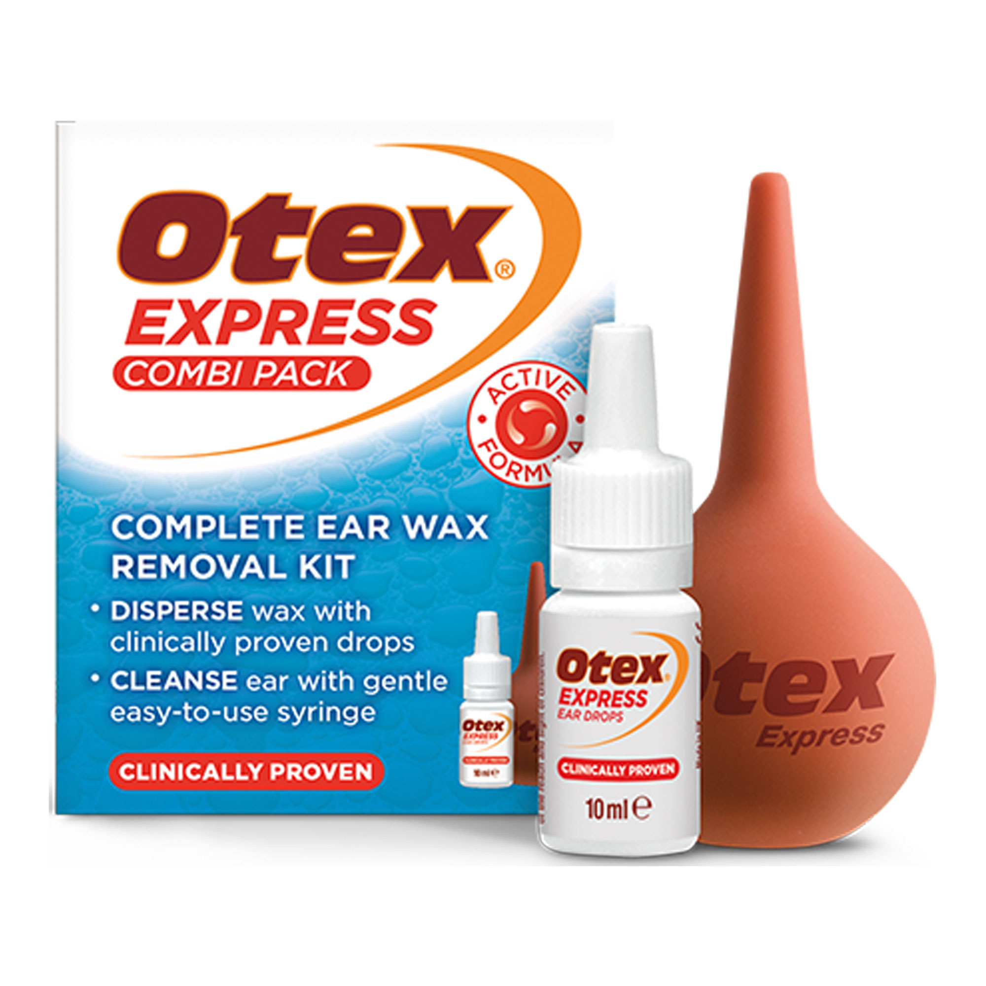 Otex Express Combi Ear Wax Remover Ear Drops Syringe Kit - Multibuy | eBay